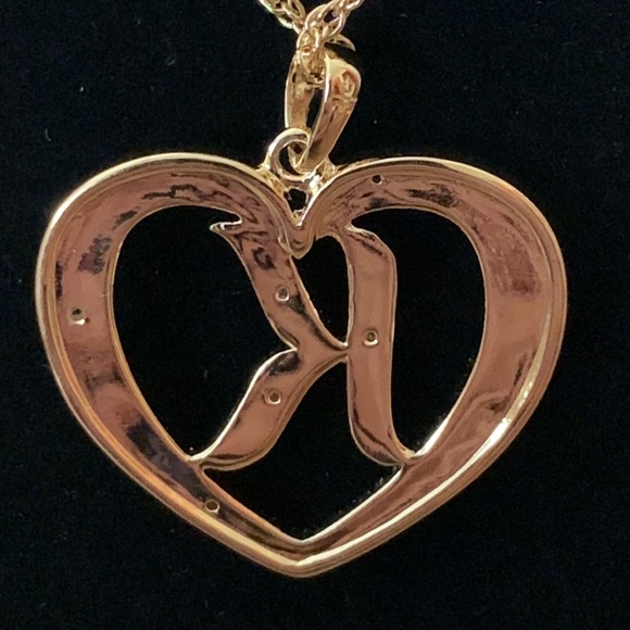 Danbury Mint Initial “K” Diamond & Crystal Necklace - Picture 4 of 8